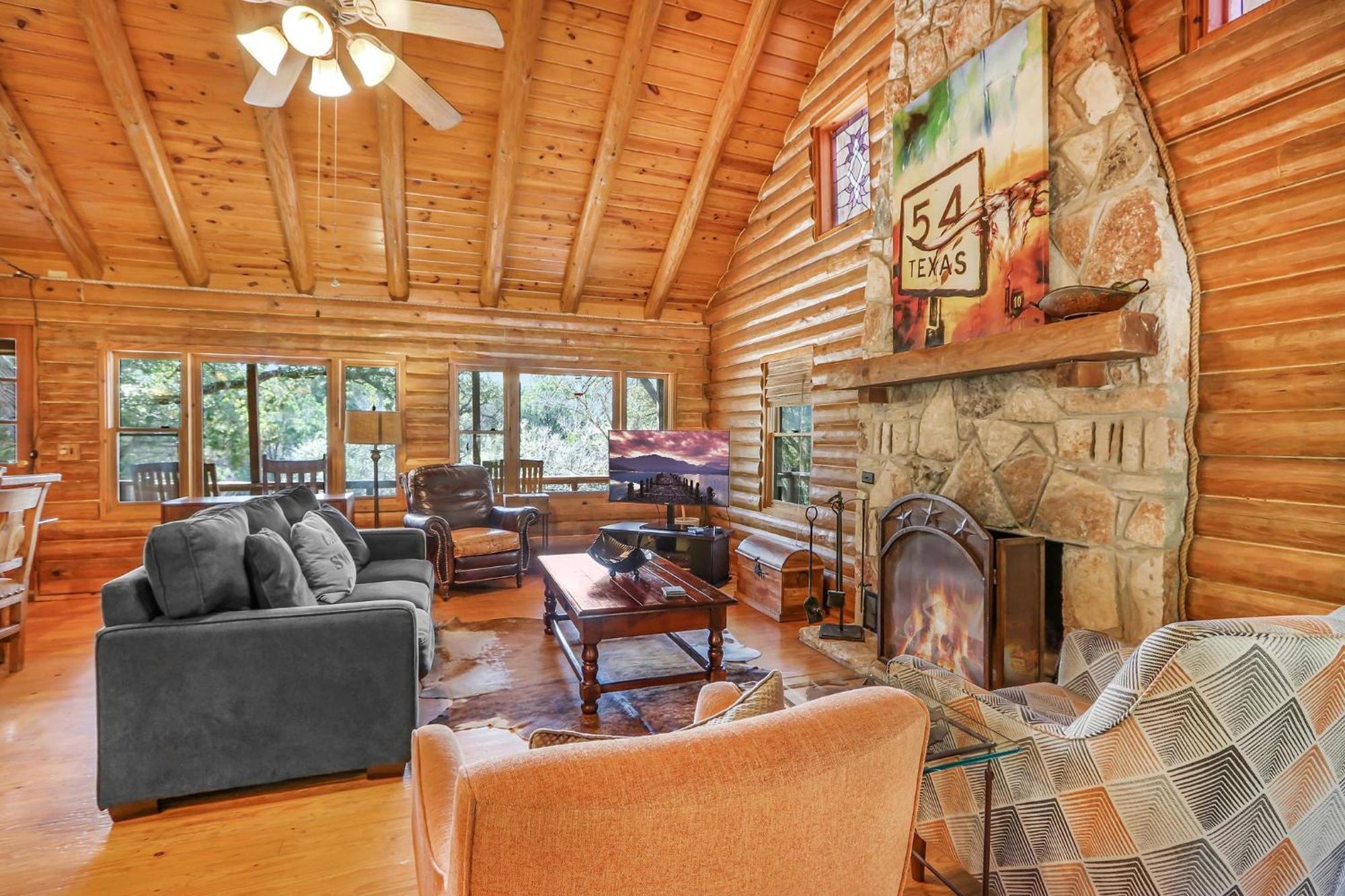Falls Log Home Wimberley Extérieur photo